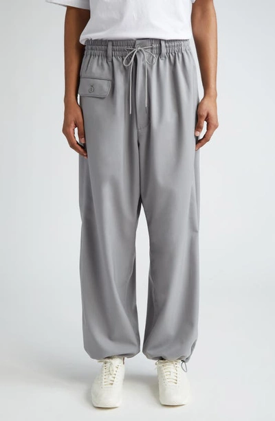 Y-3 Recycled Polyester & Wool Blend Joggers In Grey