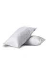 Night Lark Herringbone 2-pack Pillowcases In Gray