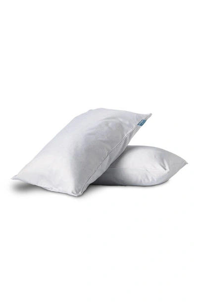 Night Lark Herringbone 2-pack Pillowcases In Gray