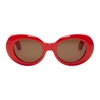 Acne Studios Oval Sunglasses Red/brown