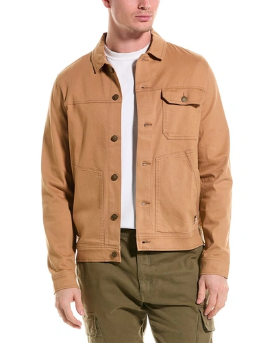 Weatherproof Vintage Men's Cotton Twill Stretch Work Jacket In Brown