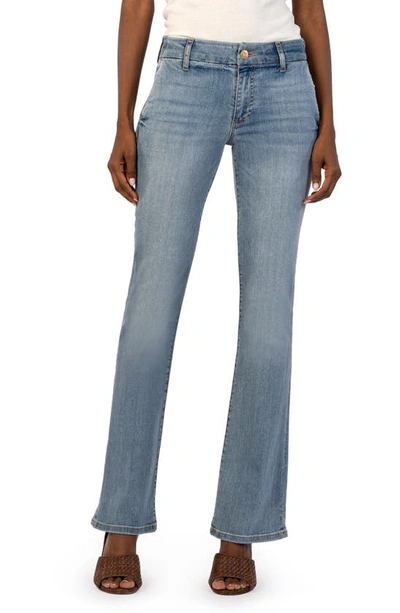 Kut From The Kloth Natalie Mid Rise Trouser Flare Jeans In Moment