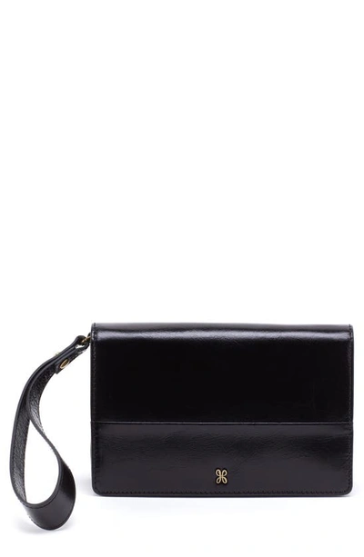 Hobo Jill Leather Wristlet In Black