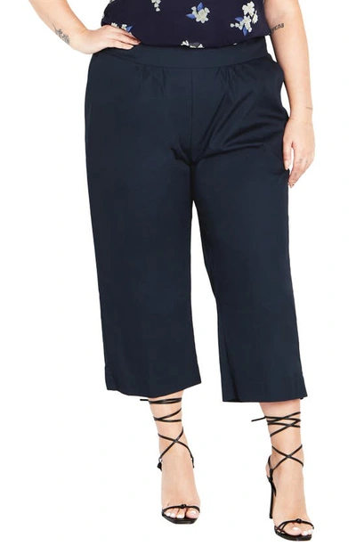 City Chic Justice Pull-on Pants In French Navy