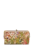 Hobo Lauren Leather Double Frame Clutch In Tropic Print