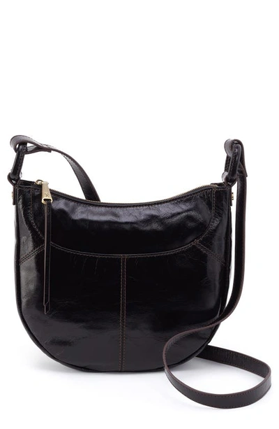 Hobo Sheila Scoop Leather Crossbody Bag In Black