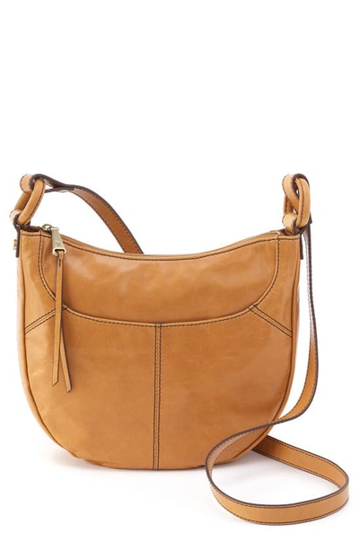 Hobo Sheila Scoop Leather Crossbody Bag In Natural