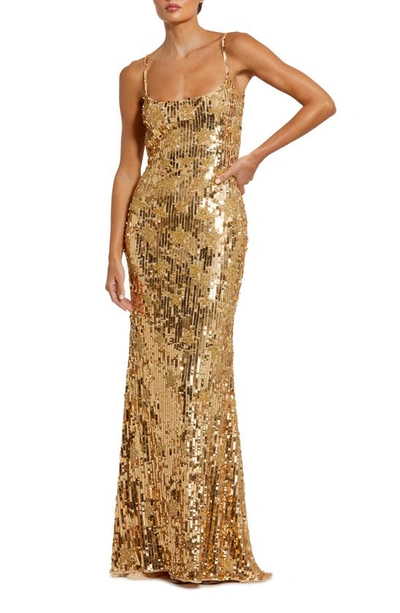 Mac Duggal Star Bead & Sequin Gown In Starlight