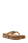 Volatile Palau Platform Flip Flop In Bright Multi