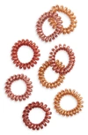 Bp. Assorted 8-pack Ponytail Holders In Brown Sparkle Multi