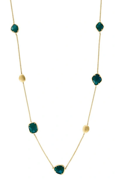 Effy 14k Yellow Gold Green Onyx Station Chain Necklace