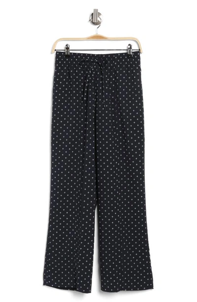 Melrose And Market Crepe Joggers In Navy- Ivory D Coin Dot
