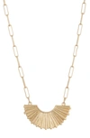 Melrose And Market Sunbeam Arch Pendant Necklace In Gold