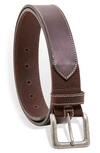 Joe's Stretch Leather Belt In Brown