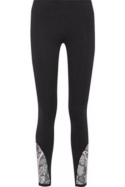 Sàpopa Satellite Mesh-paneled Stretch Leggings In Black