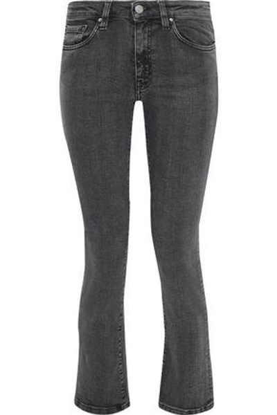 Iro Woman Jama Cropped Mid-rise Bootcut Jeans Dark Gray