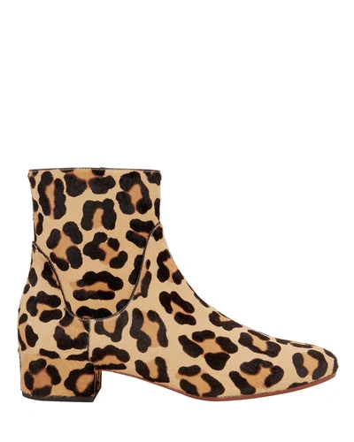 Francesco Russo Leopard Haircalf Booties