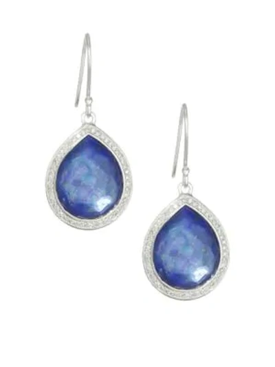 Ippolita Women's Lollipop Sterling Silver, Triplet & Diamond Teardrop Earrings In White Gold