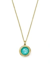 Ippolita Lollipop Small 18k Yellow Gold, Doublet & Diamond Pendant Necklace