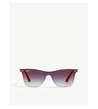 Ray Ban Acetate Square-frame Sunglasses In Clear