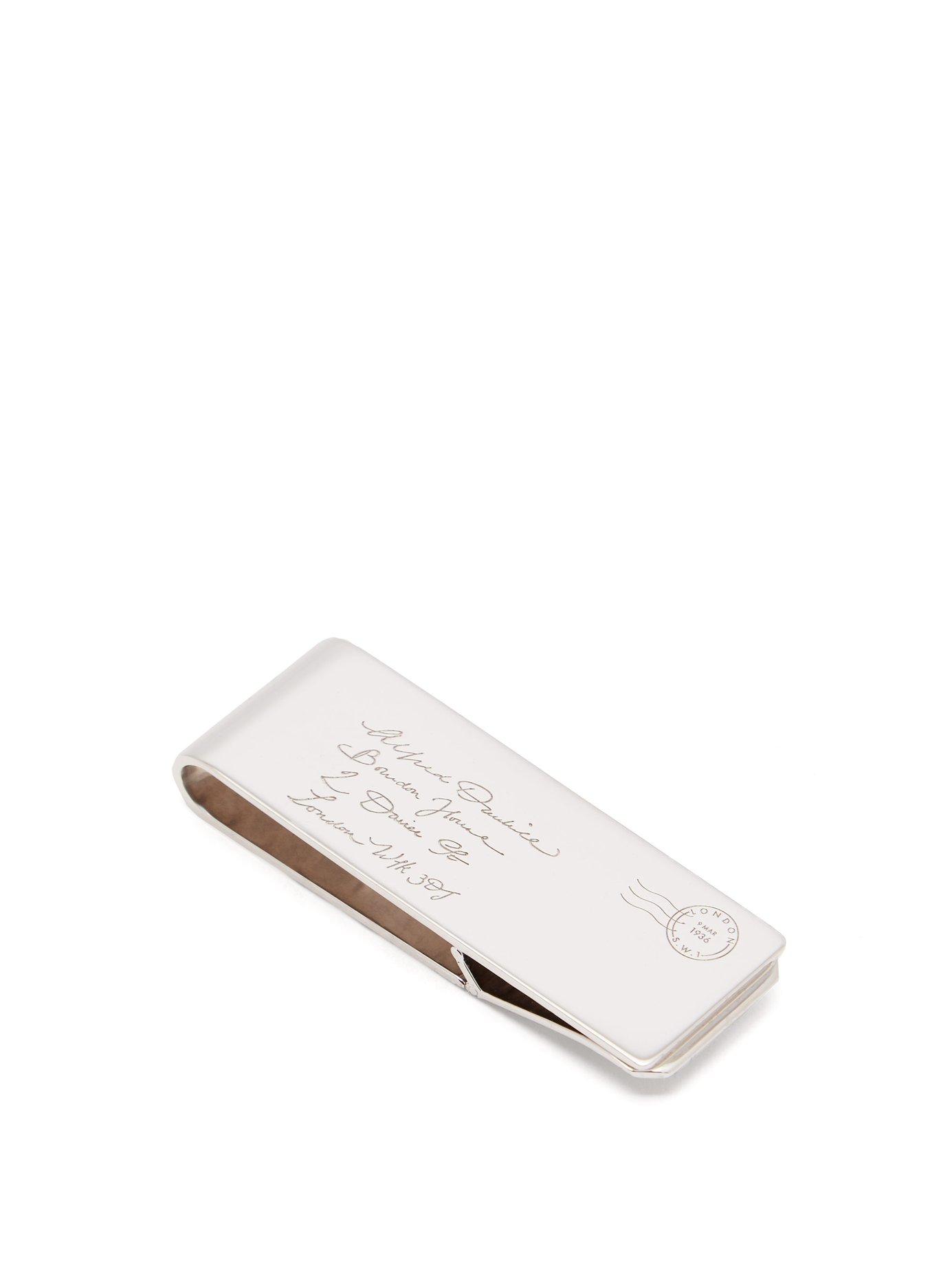Dunhill Envelope Engraved Money Clip In Silver Modesens - dunhill envelope engraved money clip in silver