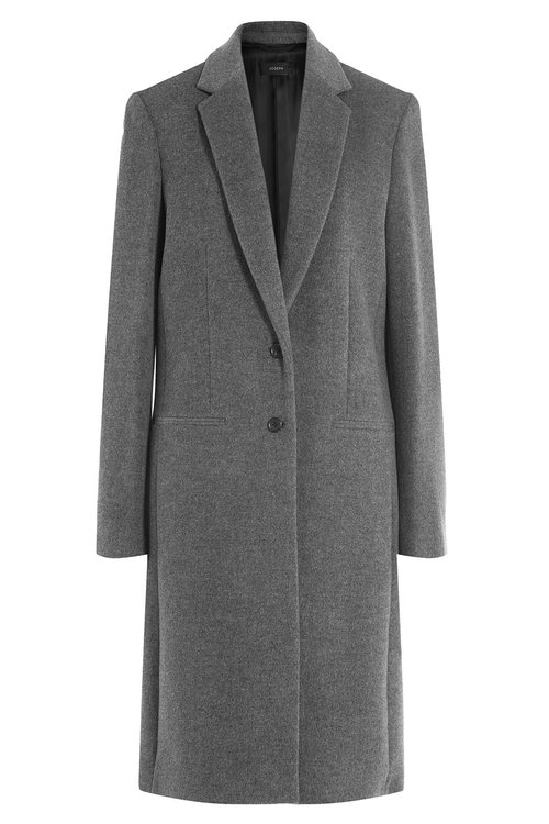 Joseph Wool Coat With Cashmere In Grey | ModeSens