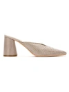Sarah Chofakian Leather Mules In Grey