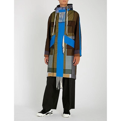Craig Green Tent Multicolored Quilted Parka In Blue,brown,gray