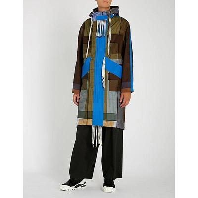Craig Green Tent Multicolored Quilted Parka In Blue brown gray ModeSens
