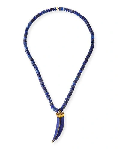 Nest Jewelry Lapis Tusk Pendant Necklace, 37" In Blue