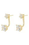 Nordstrom Rack Cz Ear Jackets In Clear- Gold