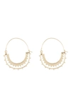 Melrose And Market Sunray Hoop Earrings In Goldtone/ Enamel
