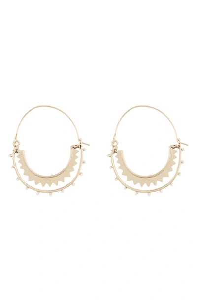 Melrose And Market Sunray Hoop Earrings In Gold
