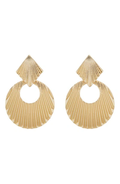 Melrose And Market Texture Drop Earrings In Gold