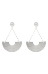 Melrose And Market Crescent Drop Earrings In Rhodium