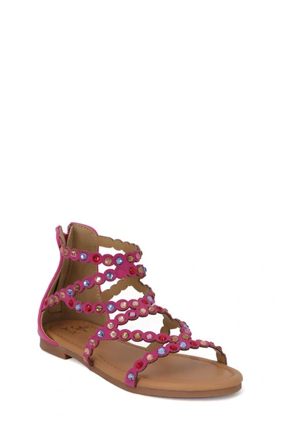 Yoki Kids' Chantal Crystal Embellished Sandal In Pink