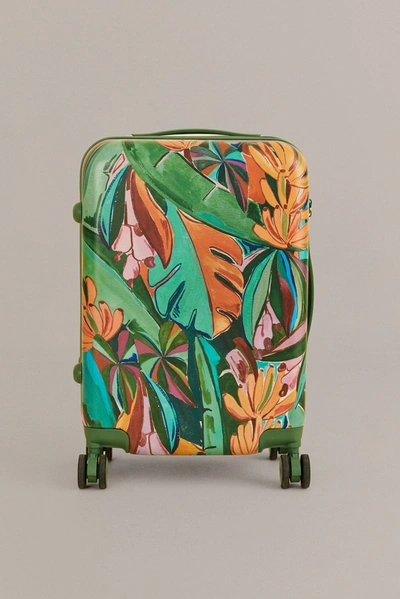 Farm Rio Banana Foliage Carry The Sun Suitcase In Black