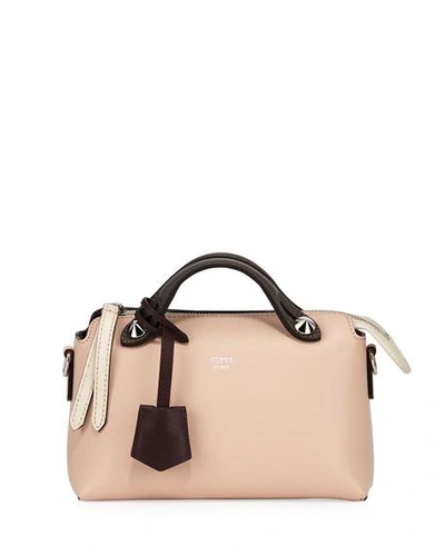 Fendi By The Way Mini Calf Dolce Satchel Bag In Pink/brown