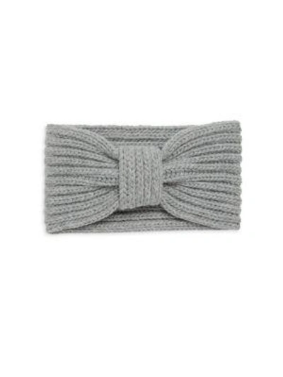 Portolano Wool Knit Headband In Grey