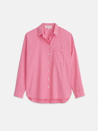 Alex Mill Jo Shirt In Paper Poplin In Peony