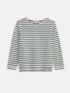 Alex Mill Lakeside Striped Tee In Natural/pine Grove