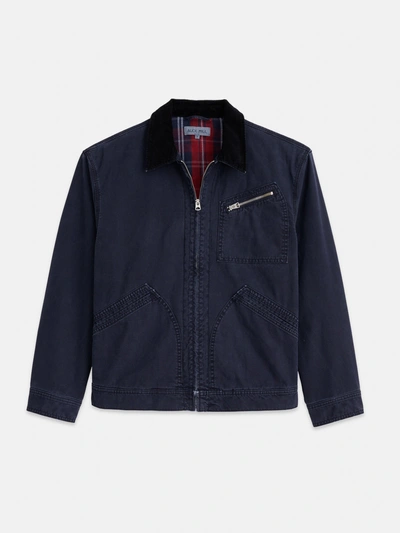 Alex Mill Miller Zip Jacket In Canvas In Dark Navy