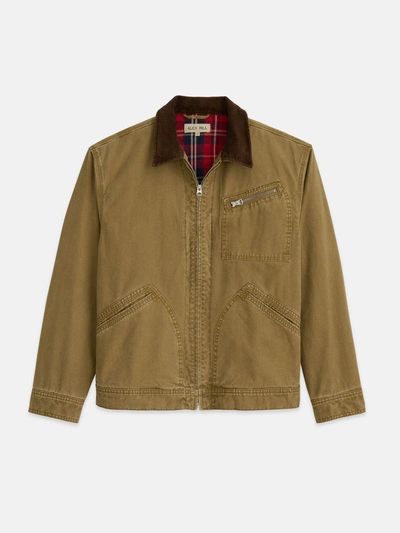 Alex Mill Miller Zip Jacket In Canvas In Green