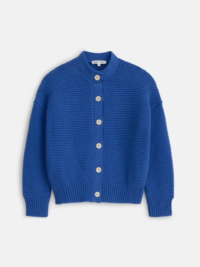 Alex Mill Nico Cardigan In Cotton In Cosmic Blue