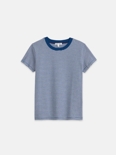 Alex Mill Prospect Tee In Striped Cotton Jersey In Blue/white