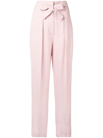 Pinko Paper Bag Trousers In Pink