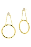 Freida Rothman Radiance Large Drop Earrings In Gold