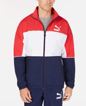 red white and blue puma jacket
