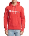 Champion Embroidered Logo Hooded Sweatshirt In Sideline Red