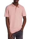 Allsaints Brace Regular Fit Polo In Crepe Pink